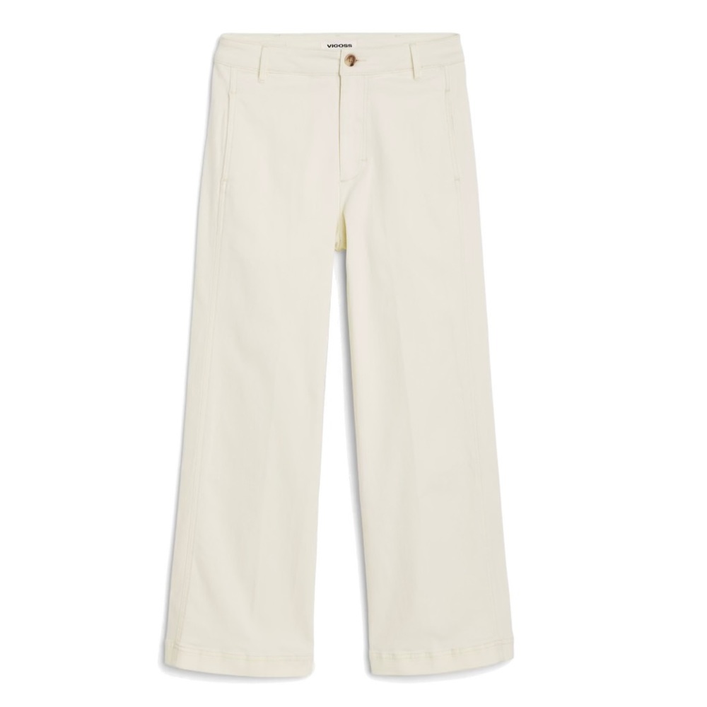 NWT Vigoss Jessie High Rise Wide Leg Trouser size 10 (30) off-white